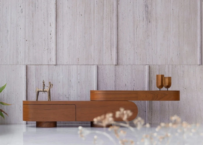 A custom build bench by a design studio representing a custom build website