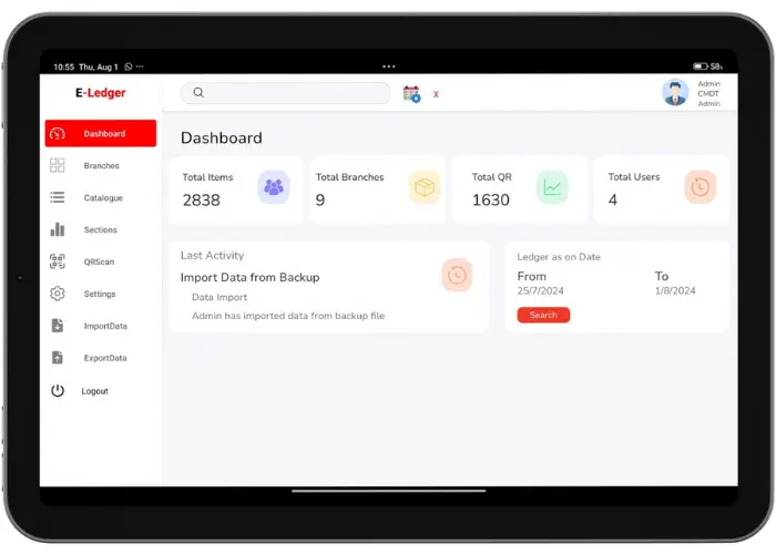 e-leger dashboard
