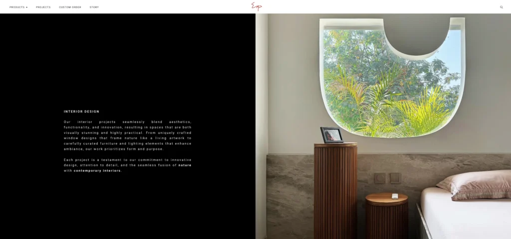 projects page website design studio